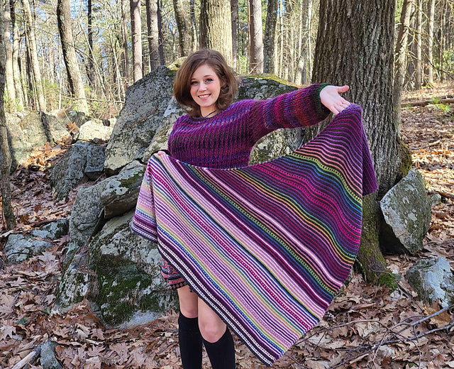 Silky Stripes Shawl Pattern
