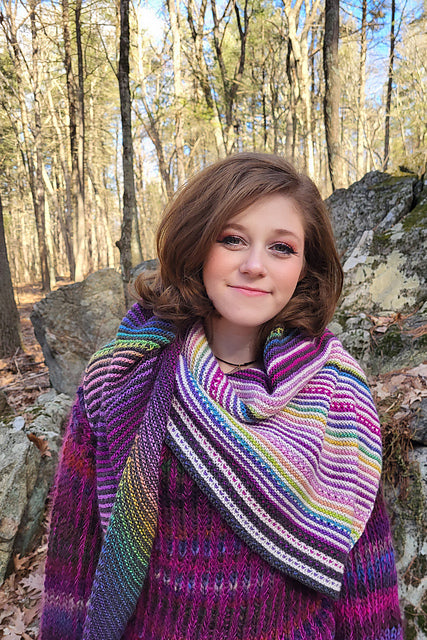 Silky Stripes Shawl Pattern