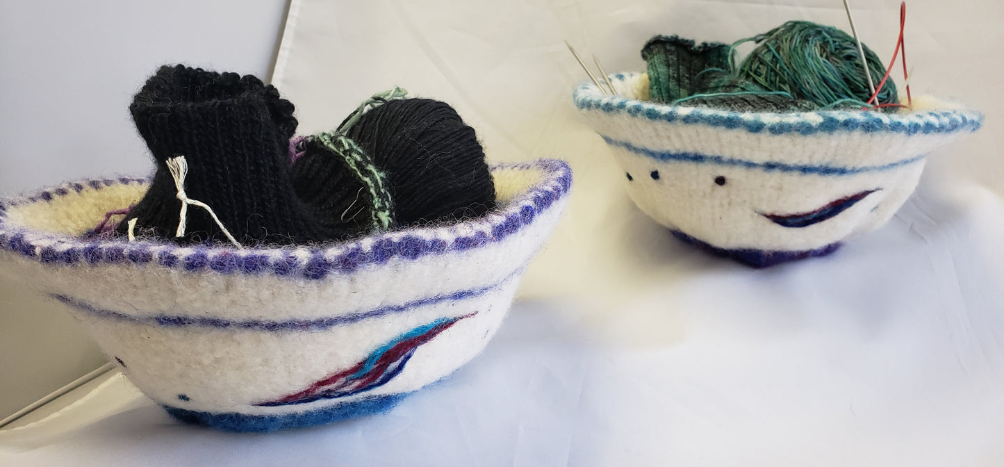 With a Side of Socks Felted Knitting Bowl Kit