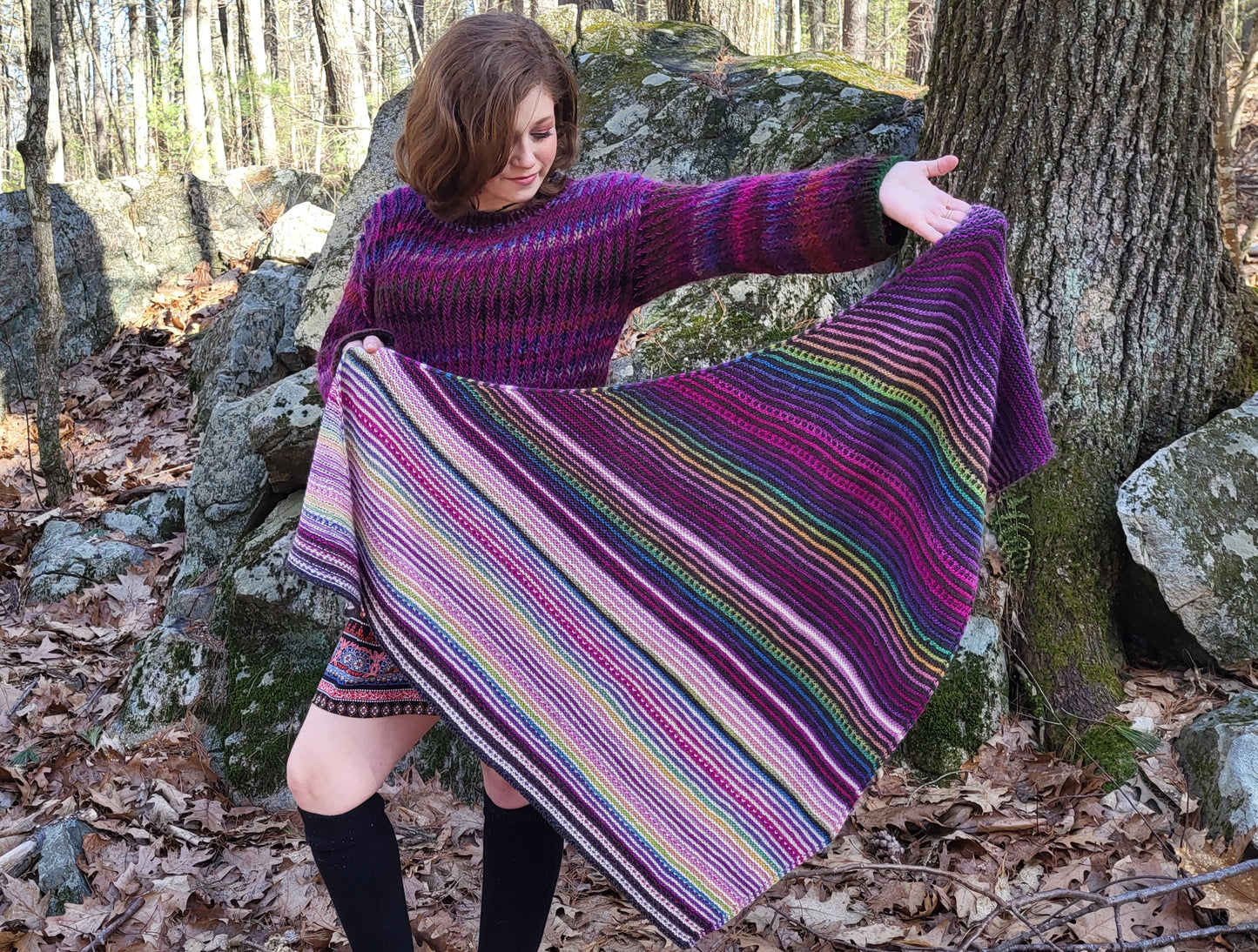 Silky Stripes Shawl Kit