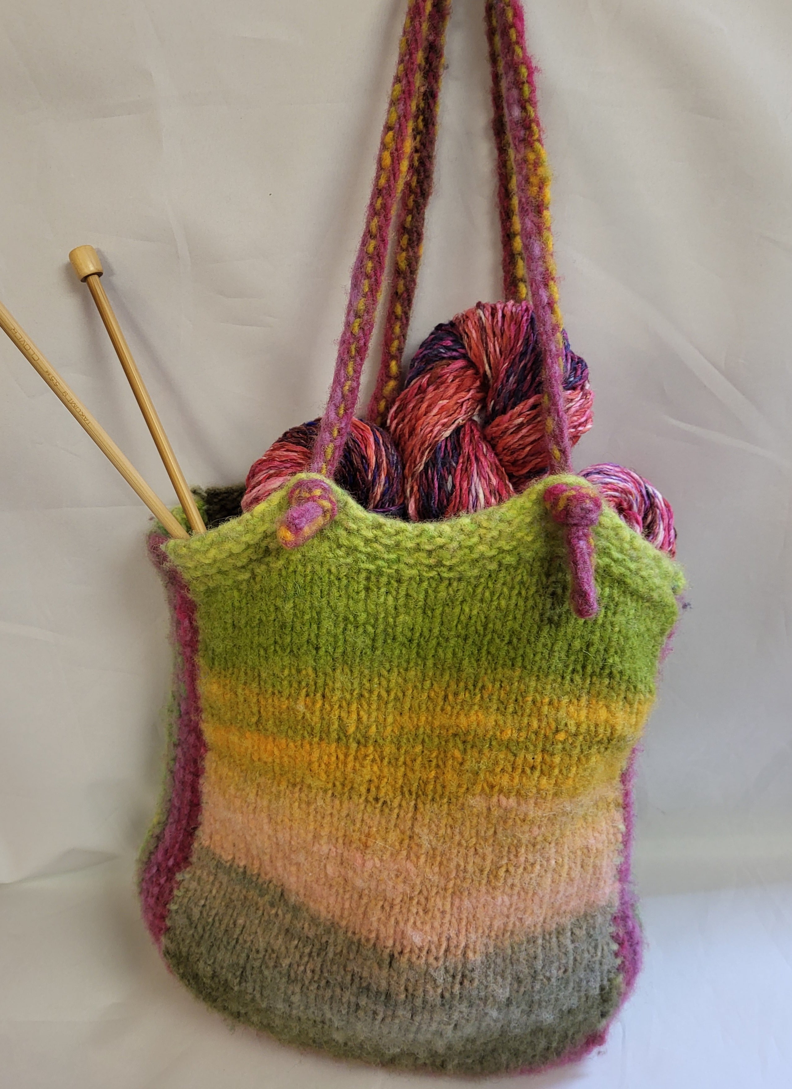 Knitted felted bags deals