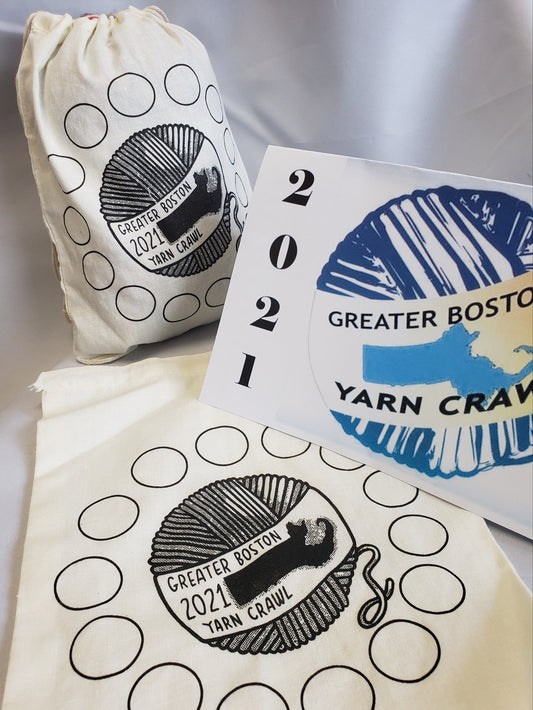 Greater Boston Yarn Crawl 2021 Project bags