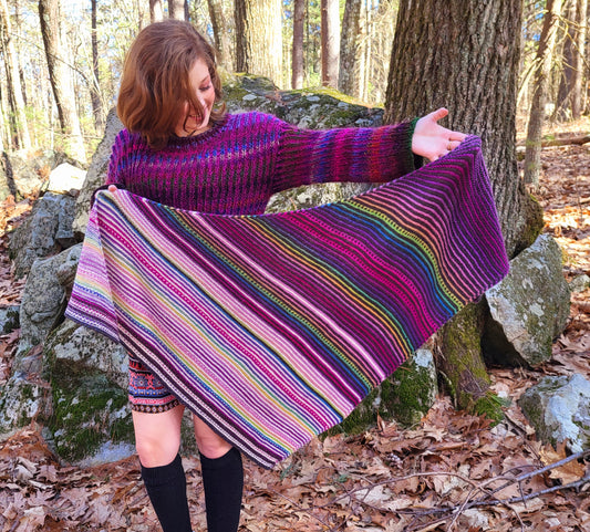 Silky Stripes Shawl Kit