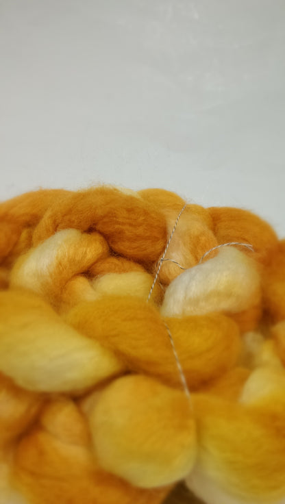 Island Yarn Hand-dyed Roving - BFL/Silk