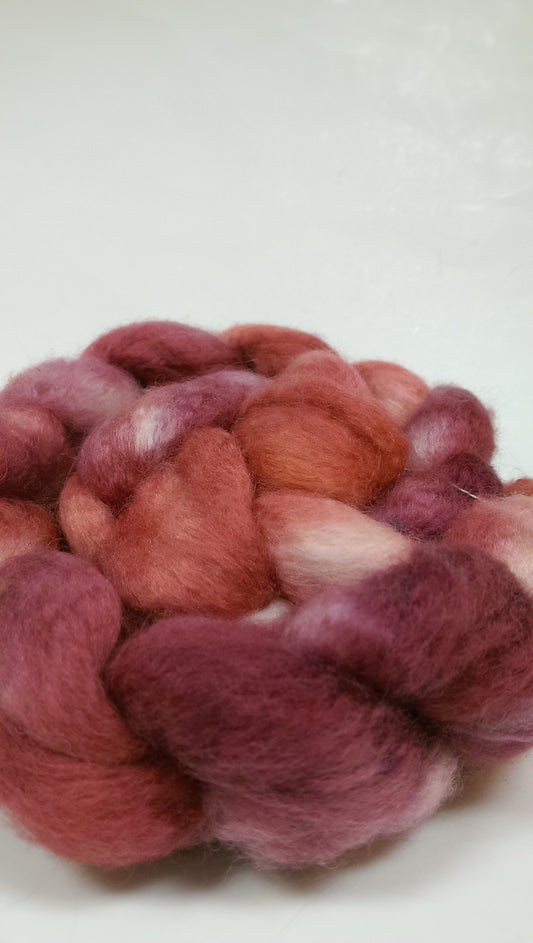 Island Yarn Hand-dyed Roving - BFL/Silk
