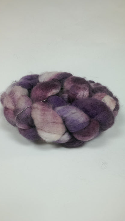 Island Yarn Hand-dyed Roving - BFL/Silk